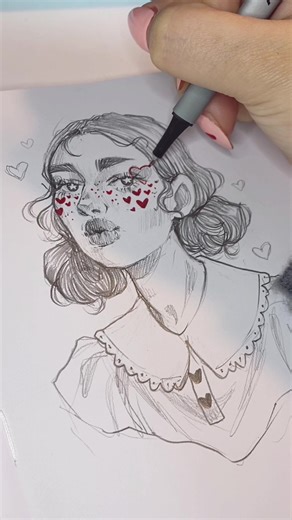 Valentine's Day Sketchbook Drawing | Illustration Art
