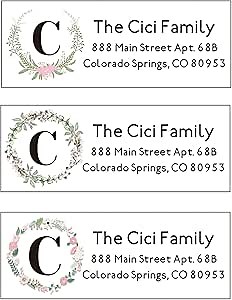 Personalized Address Labels - Custom Mailing Labels Return Address Labels Set of 240 Sheets 500 Sheets Self Adhesive Address Labels, Flat Labels, Black & Gold Series