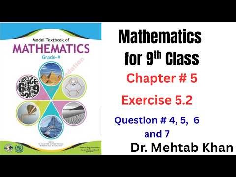 9th Class Math Exercise 5.2 Q4, Q5, Q6 & Q7 Solved | Chapter 5 Linear Equations | Federal Board Urdu