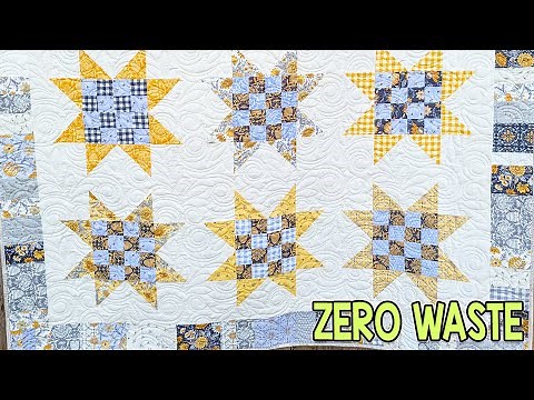 Lumen Flower | Twin Size Quilt Pattern | Sawtooth Star Block Variation | Layer Cake | Scrappy Border