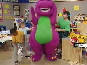 Barney Falling Down on his Tail