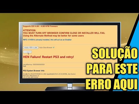 HEN FAILURE! Restart PS3 and retry | Solucione este erro agora mesmo!