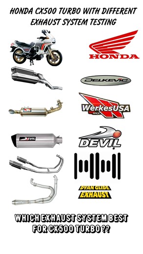 Honda Cx500 Turbo With 5 Different Exhaust Sound 🔥😱 #delkevic #devil #shorts #honda #werkes #mac