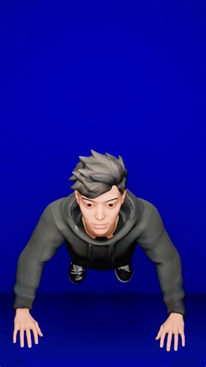 5 Full Body Workouts in 3D Animation #animation #fitness #tutorial