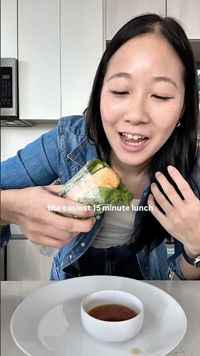 Easy 15 minute salmon spring roll #easyrecipes