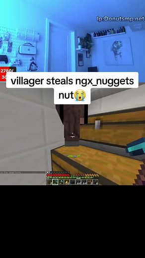 Minecraft Villager Steals Nut - Funny Moments Clip