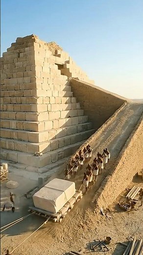 How Ancient Egyptians Built the Pyramids: A Detailed Visual Guide #Pyramids #Construction #Timelapse