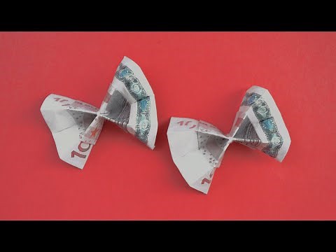 Origami SCHLEIFE Geldgeschenk GELD FALTEN | Geschenk | Money BOW | Tutorial by Euro Origami