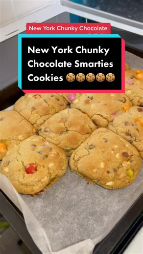 Delicious New York Chunky Chocolate Smarties Cookies Recipe