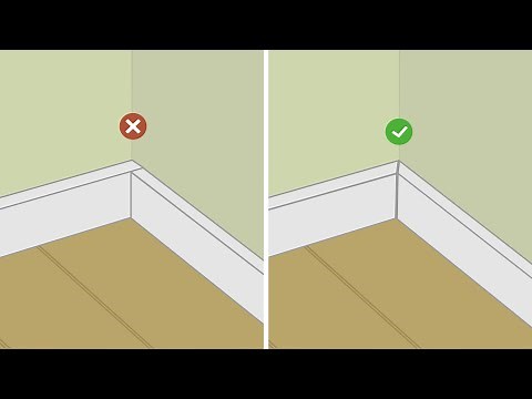 Poser des plinthes en bois dans un angle droit entrant à 90 degrés sans boite à onglets - Tuto brico