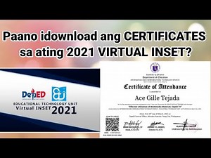 HOW TO DOWNLOAD CERTIFICATES FOR OUR VIRTUAL INSET 2021