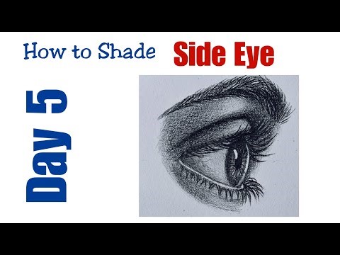 HOW TO DRAW EYES (Day 5) Shading of a Side Eye