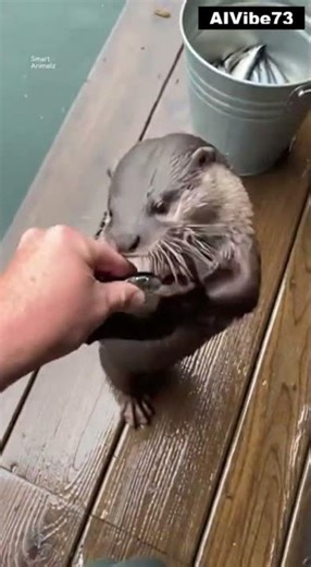 Master Negotiator: Otter Barters Rare Stone for Fish 🦦💰 #shorts #wildlife