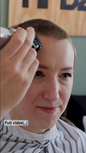 🤩😱 OMG She lost a bet and shaved her head! #clippers #shorts