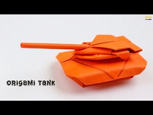 Origami Tank - How to make a paper tank tutorial