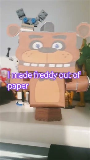 I made Freddy Fazbear out of paper #fnaf