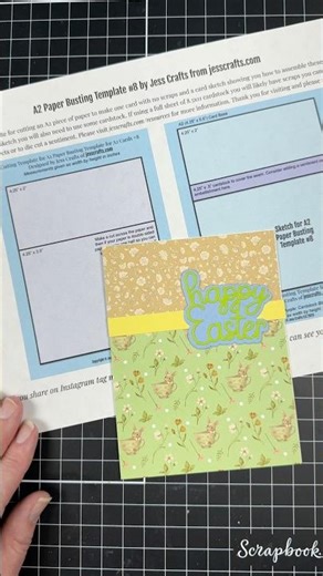 Super Fast Card with A2 Paper #papercrafting #cardmaking #eastercard