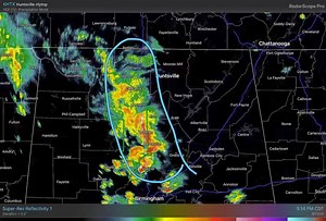 5:45 PM Radar Update: We have received reports of flash flooding in Moulton and Cullman, AL. Turn around, don’t drown! For the rest of today, the flood potential will be highest along the I-65 corridor. The tornado threat is now very low and will stay very low overnight #HUNwx | The Cullman Tribune