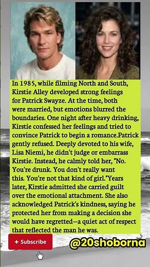 Patrick Swayze's Quiet Act of Loyalty That Kirstie Alley Never Forgot ❤️