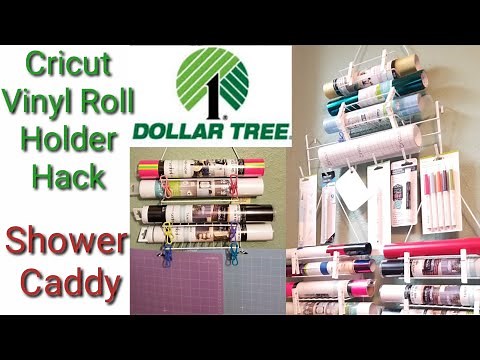 DIY Dollar Tree Vinyl Roll Cricut Holder Hack