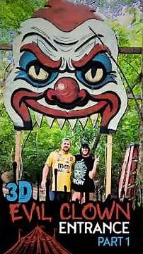 Clown Circus Entrance 🎪 Part 1! This might be might favorite Haunted Trail scene #halloween #diy