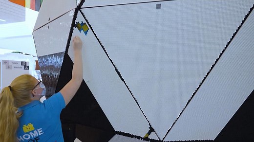 Video. LEGO staff create the world’s largest ever football made of bricks