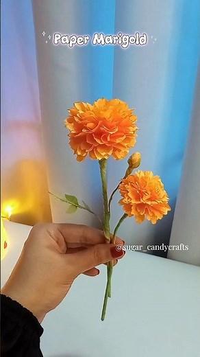 DIY Tissue Paper flower /how to make marigold flower using paper /paper marigold