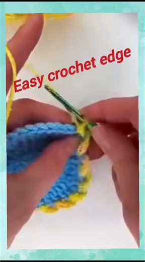 Geeta Chhetri on Instagram: "Simple and beautiful Crochet edge tutorial #crochetedging #crochetborder #crochetlove"