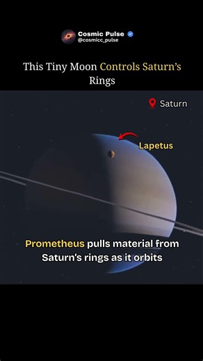 This Tiny Moon Controls Saturn’s Rings! 😱 #shorts #trending #viral #space #moon #astronomy #trending