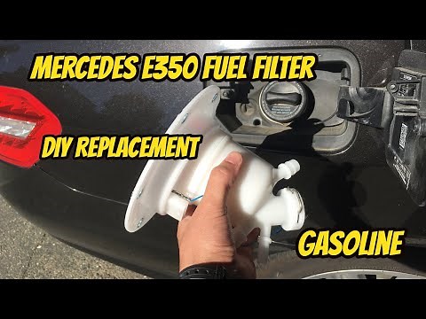 Mercedes E350 W212 Fuel Filter change and replacement DIY mostly Step by Step. GASOLINE e350!