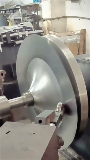 Forming a Bar Stool Base on a Lathe #MetalSpinning #FlowForming #MetalFabrication