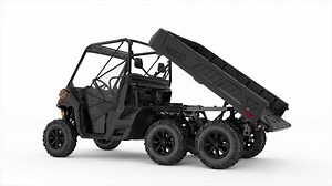 The new Can-Am Off-Road Defender 6x6 has a huge and unique cargo box that features 1,000-lbs. of total capacity and manual dumping. It can adapt to your needs with its standard side panels that are easily removable allowing it to transform to a flatbed in seconds. The cargo box, measuring 72-in. x 54.5-in., is twice as long as the regular Defender bed! Full details: http://bit.ly/Can-Am-Defender-6x6 | UTV Guide