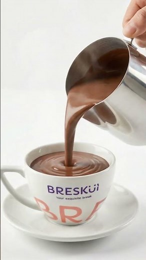 Así se prepara paso a paso el Chocolate Caliente Bresküì en sobre