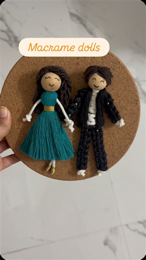 Knotty Vibes on Instagram: "Macrame dolls👫"