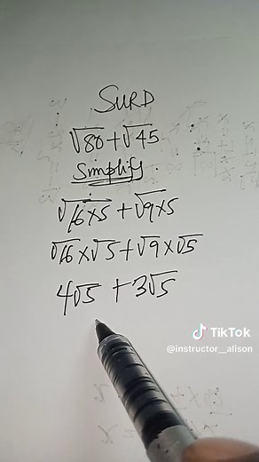 Embrace the Challenge: Simplifying Basic Surd Math Problems! 🧠💡 #SurdMath #MathProblems #ProblemSolving #MathGenius #LearnMath #MathMagic #QuickMaths #SurdMath #MathProblems #ProblemSolving #MathGenius #LearnMath #MathMagic #QuickMaths #MathHelp #MathSolutions #EducationalContent #instructoralison #foryou