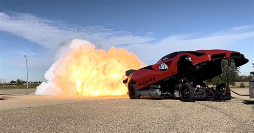 Will the home-built Insanity jet-powered dragster hit 400 mph?