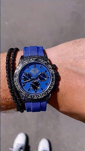 DiW Rolex Daytona Carbon Fiber "MIAMI BLUE" Review (First Look!) 勞力士 地通拿 #shorts #Watches