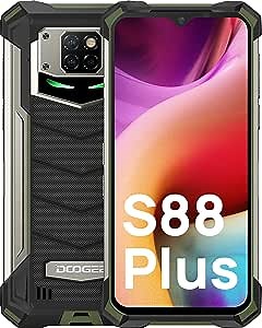 DOOGEE Rugged Phone, S88 Plus (Official), 10000mAh Battery, 8GB +128GB Unlocked Cell Phone, 48MP Triple Camera, IP68 Waterproof Smartphone, Android 10.0 /4G / NFC 2021 (Orange)