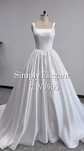 No lace, no fuss🤍 Just a beautifully made satin gown that speaks for itself. 💍 Shop now and enjoy our biggest #blackfridaysale - up to 40% off sitewide! #cocomelody #YourDressYourMoment #weddingdressshopping Find the #weddingdress #CW3503 here - https://reurl.cc/mkD301 | Cocomelody