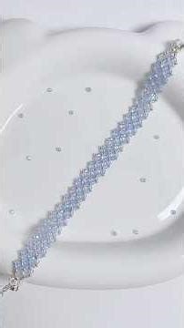 Double-Row Diamond Mesh Bracelet – Handwoven with Rondelle & Seed Beads ✨ #shorts