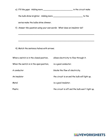 Electric Circuits online exercise for