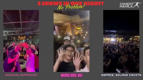 2K views · 77 reactions | 3 different shows in 1 night all sold out! #ComedyManila #PinoyStandUp | Comedy Manila | Facebook