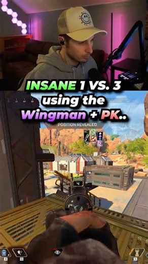 INSANE 1 VS. 3 using the Wingman + PK in Apex Legends #apexlegends #apexlegendsclips #apexclips