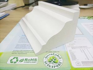 [Hot Item] Waterproof PVC Rams Crown PVC Trim and Moulding Construction Building Interior Exterior Decoration.