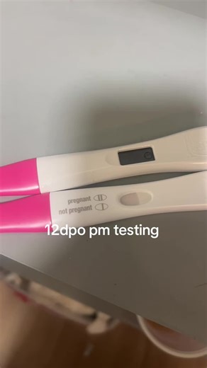 12dpo evening testing sorry about being shaky I didn’t have anything to set my phone up on I’m SO excited! #fyp #ttc #ttcafterloss