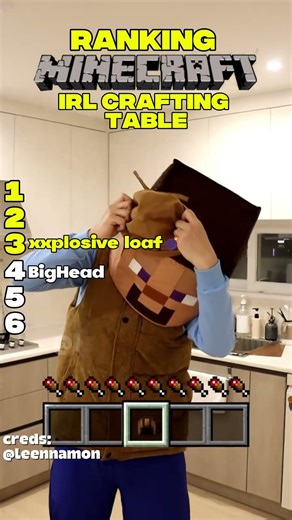 Real Life Minecraft Crafting Goes Wrong #minecraft #shorts #minecraftirl