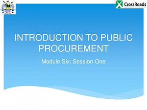 INTRODUCTION TO PUBLIC PROCUREMENT - SlideServe