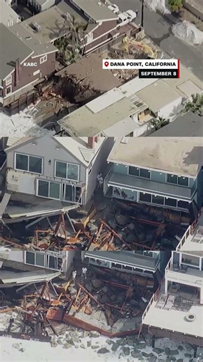 California waves thrash homes along the coast with destruction