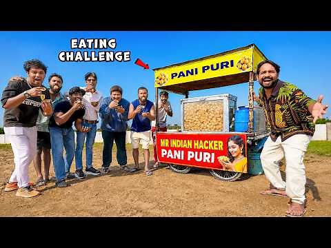 Pani Puri Eating Challenge With Team - पानी-पूरी खाओ और जीतो एक लाख 🤑