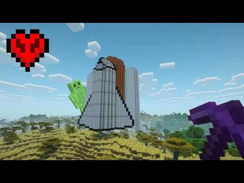 I Built a ROCKET in Hardcore Minecraft!